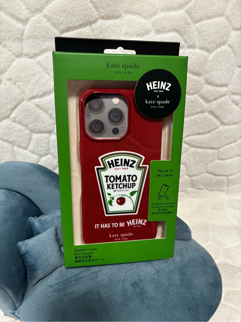 Heinz X Kate Spade New York Glitter Phone Case 15 Pro Max - Picture 5 of 8